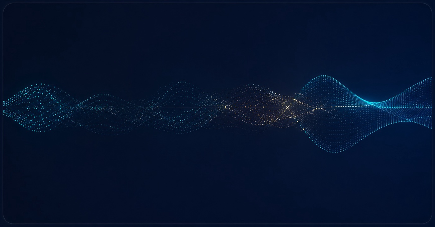 An audio waveform of live speech being translated in real time